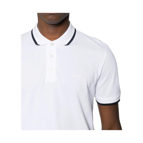 Boss Polo Polo Uomo modello Parlay 190 Bianco P24-BOSS50494697-101-S - Francavilla Moda